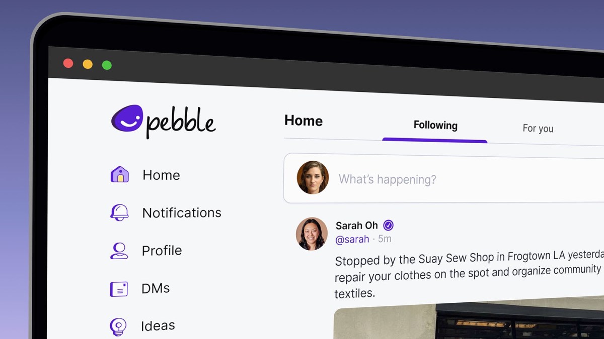 Twitter/X rival T2 rebrands as 'Pebble,' saying the old name was never meant to be permanent