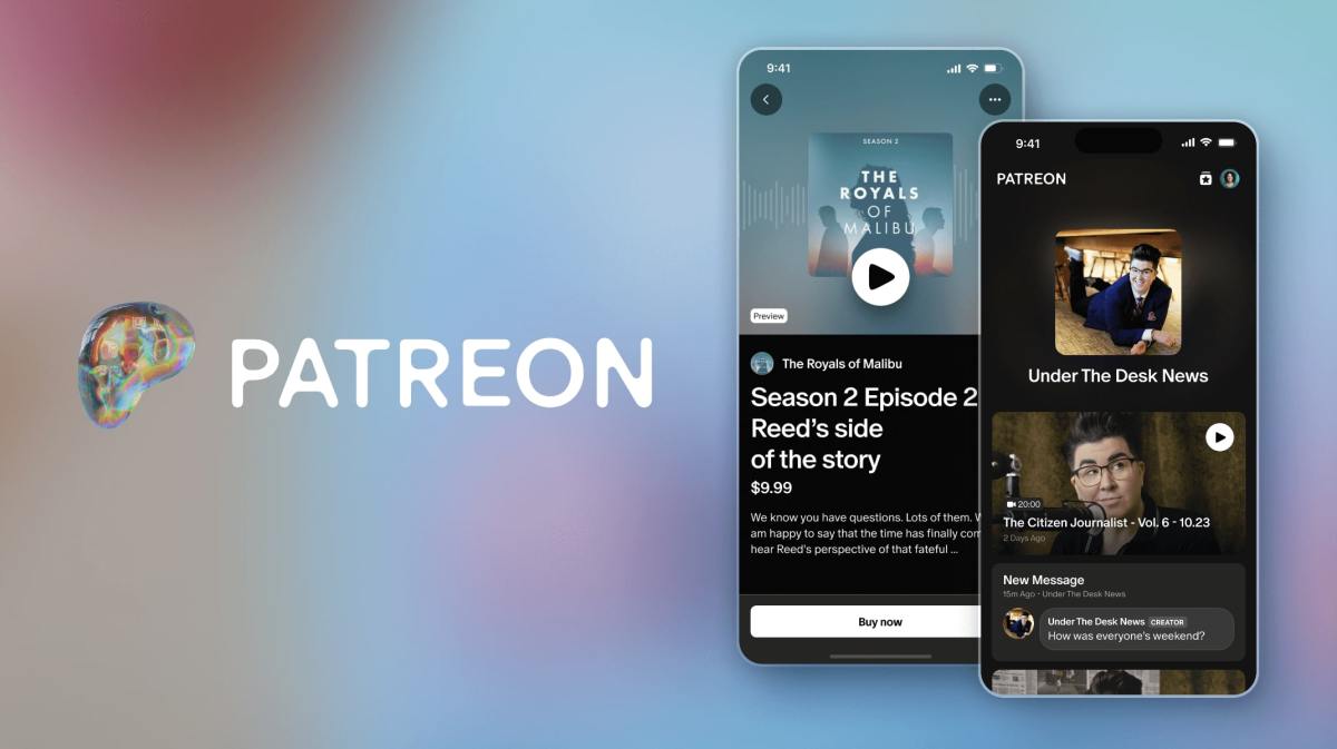 Patreon launches new features, a redesigned app and a new look